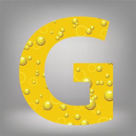 simsearch:400-07828997,k - colorful illustration with beer letter G on a grey background Stock Photo - Budget Royalty-Free & Subscription, Code: 400-07828984