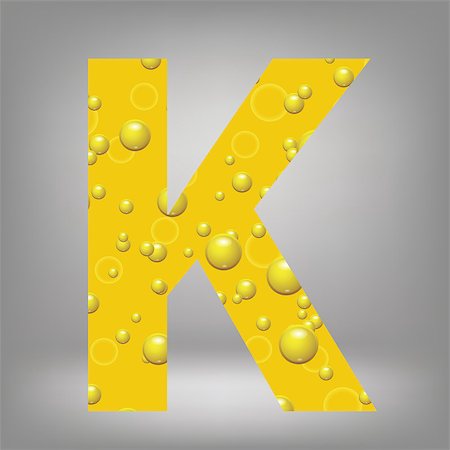 simsearch:400-07828997,k - colorful illustration with beer letter K on a grey background Stock Photo - Budget Royalty-Free & Subscription, Code: 400-07828988