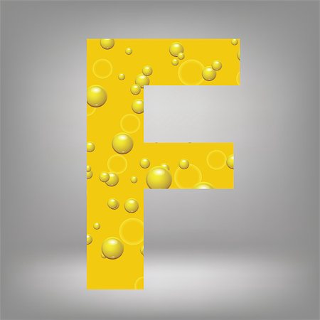 simsearch:400-07828997,k - colorful illustration with beer letter F on a grey background Stock Photo - Budget Royalty-Free & Subscription, Code: 400-07828983