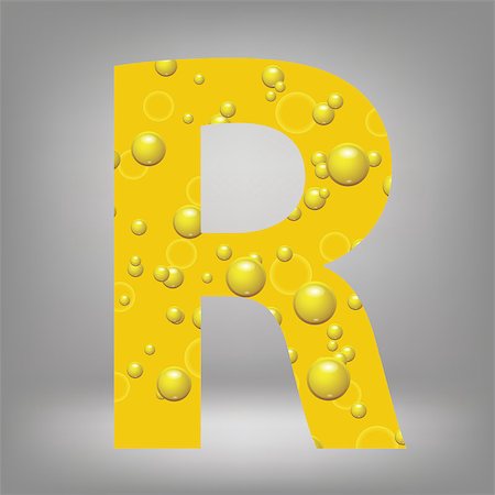 simsearch:400-07828997,k - colorful illustration with beer letter R on a grey background Stock Photo - Budget Royalty-Free & Subscription, Code: 400-07828995