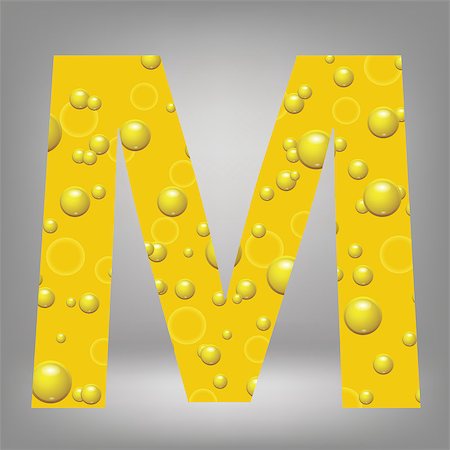 simsearch:400-07828997,k - colorful illustration with beer letter M on a grey background Stock Photo - Budget Royalty-Free & Subscription, Code: 400-07828990