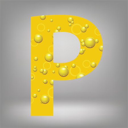 simsearch:400-07828997,k - colorful illustration with beer letter P on a grey background Stock Photo - Budget Royalty-Free & Subscription, Code: 400-07828993