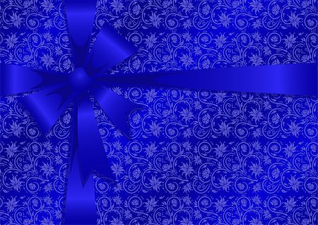 Illustration of gift wrapping in blue colors Stock Photo - Budget Royalty-Free & Subscription, Code: 400-07829197