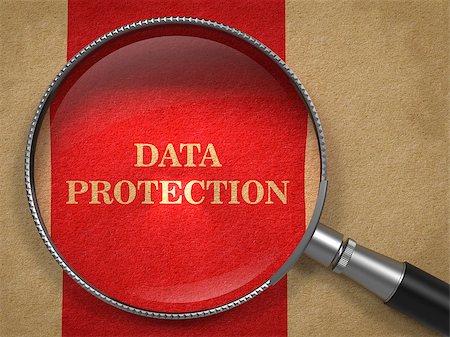 simsearch:400-08729802,k - Data Protection - Magnifying Glass on Old Paper with Red Vertical Line. Stock Photo - Budget Royalty-Free & Subscription, Code: 400-07829302