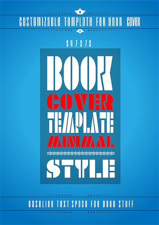 Minimal modern book cover template with space for your text. Stock Photo - Budget Royalty-Free & Subscription, Code: 400-07829500