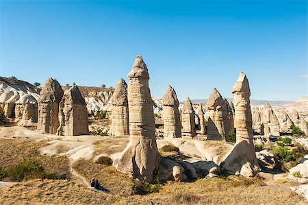Two unrecognizable tourists watching fairy tale chimneys near Goreme, Cappadocia, Turkey Stock Photo - Budget Royalty-Free & Subscription, Code: 400-07829657