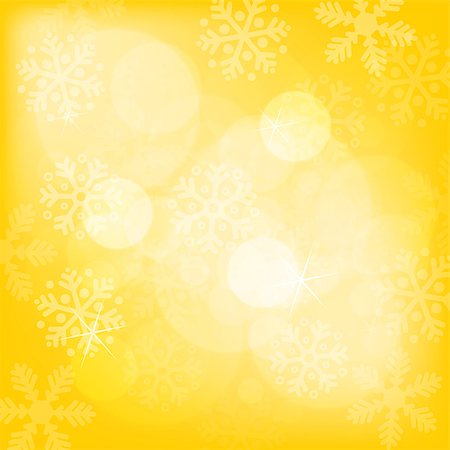 simsearch:400-07299338,k - Abstract yellow christmas background with snowflakes Photographie de stock - Aubaine LD & Abonnement, Code: 400-07829743