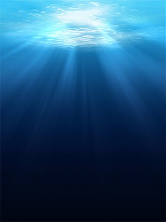 deep sea - Underwater scene background with sunlight Foto de stock - Super Valor sin royalties y Suscripción, Código: 400-07829786