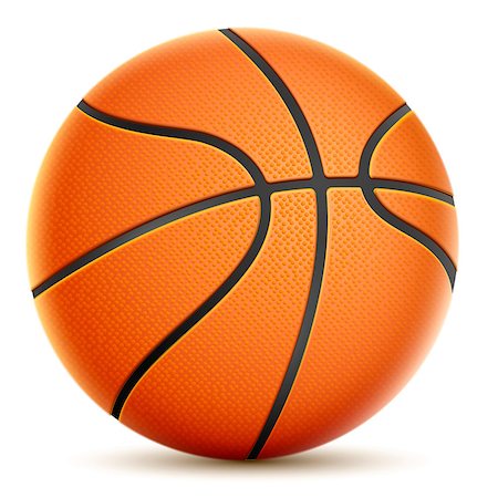 simsearch:858-03049840,k - Isolated On White Orange Basketball. Vector Illustration. Photographie de stock - Aubaine LD & Abonnement, Code: 400-07820249
