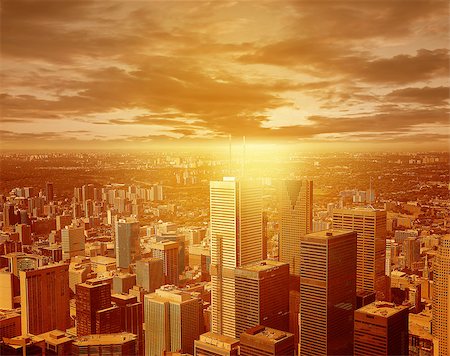 small town downtown canada - View of the city center at early morning time. Stock Photo - Budget Royalty-Free & Subscription, Code: 400-07820267