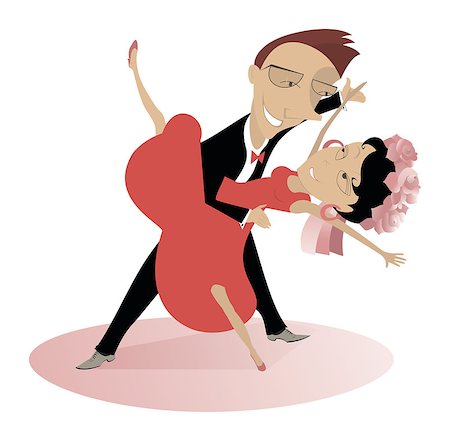 Dancing man and woman Stock Photo - Budget Royalty-Free & Subscription, Code: 400-07820471