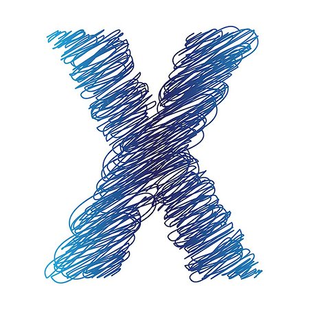 simsearch:400-08647513,k - colorful illustration with sketched letter X on  a white background Stock Photo - Budget Royalty-Free & Subscription, Code: 400-07820626