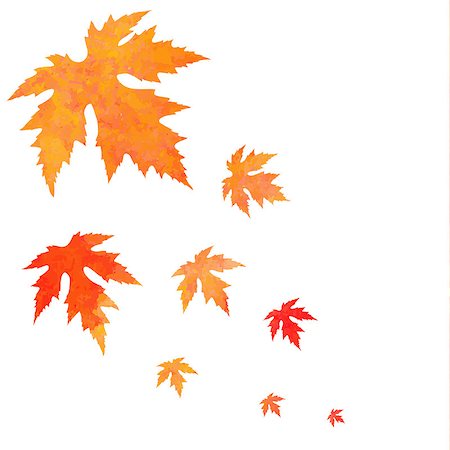 simsearch:400-07827769,k - Watercolor painted orange vector leaves fall. Also available as a Vector in Adobe illustrator EPS format, compressed in a zip file. The vector version be scaled to any size without loss of quality. Foto de stock - Super Valor sin royalties y Suscripción, Código: 400-07820778