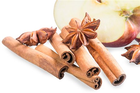 simsearch:400-06751094,k - fresh apple and aromatic spices on a white background Stockbilder - Microstock & Abonnement, Bildnummer: 400-07820814