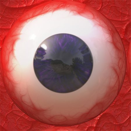 Digitally rendered illustration of an abstract eyeball. Photographie de stock - Aubaine LD & Abonnement, Code: 400-07820837