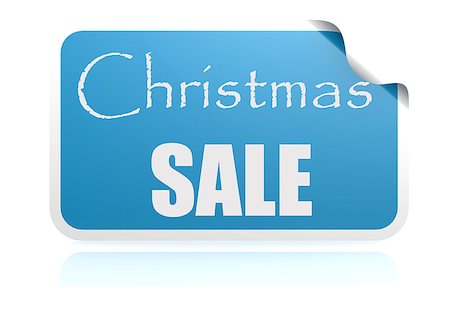 simsearch:400-07576337,k - Christmas sale blue sticker Photographie de stock - Aubaine LD & Abonnement, Code: 400-07821178