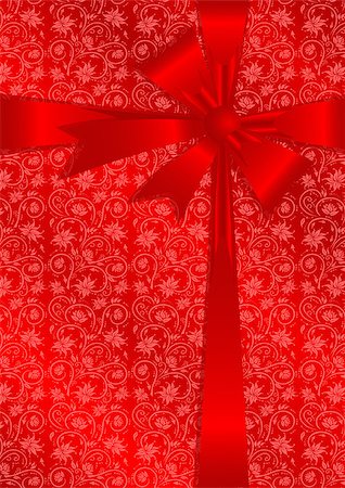 Illustration of gift wrapping in red colors Stock Photo - Budget Royalty-Free & Subscription, Code: 400-07821368