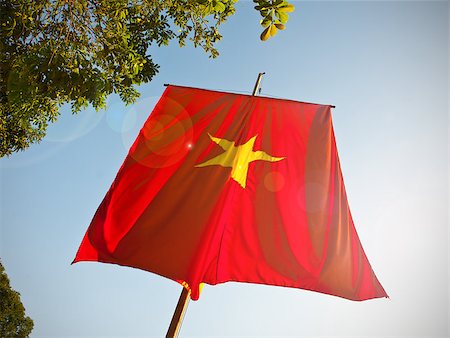 simsearch:400-05260934,k - Vietnam flag with lens flare. Stock Photo - Budget Royalty-Free & Subscription, Code: 400-07821402
