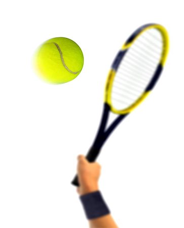 simsearch:400-08755898,k - Tennis Serve over White Stock Photo - Budget Royalty-Free & Subscription, Code: 400-07821443