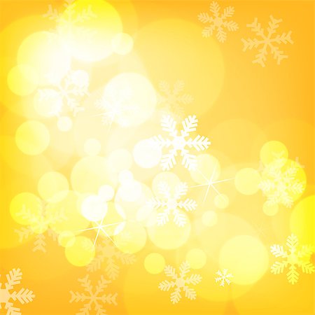 simsearch:400-07839998,k - Abstract yellow christmas background with snowflakes Stock Photo - Budget Royalty-Free & Subscription, Code: 400-07821649