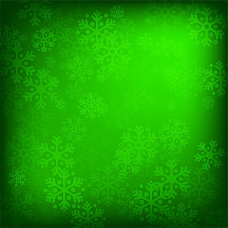 simsearch:400-07839998,k - Abstract green christmas background with snowflakes Stock Photo - Budget Royalty-Free & Subscription, Code: 400-07821643