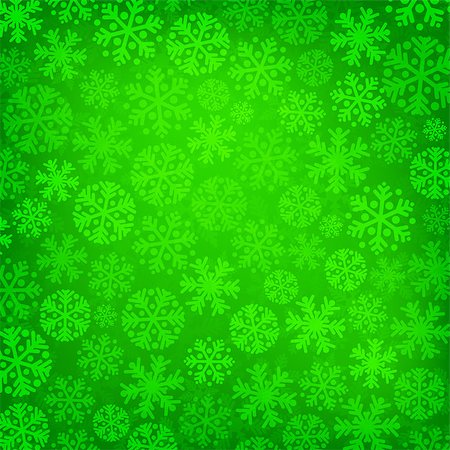 simsearch:400-07839998,k - Abstract green christmas background with snowflakes Stock Photo - Budget Royalty-Free & Subscription, Code: 400-07821657