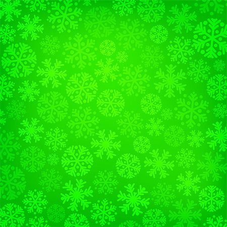 simsearch:400-07839998,k - Abstract green christmas background with snowflakes Stock Photo - Budget Royalty-Free & Subscription, Code: 400-07821658