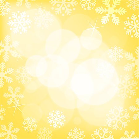 simsearch:400-07299338,k - Abstract yellow christmas background with snowflakes Photographie de stock - Aubaine LD & Abonnement, Code: 400-07821651