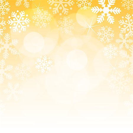 simsearch:400-07299338,k - Abstract yellow christmas background with snowflakes Photographie de stock - Aubaine LD & Abonnement, Code: 400-07821652