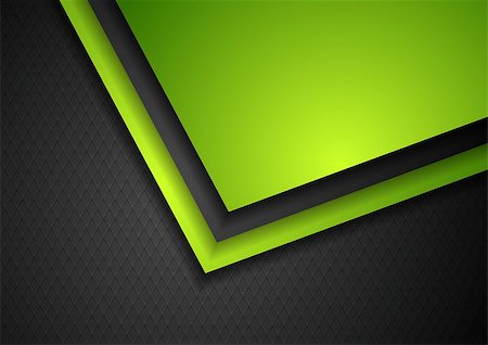 simsearch:400-08291134,k - Abstract green and black tech corporate design. Vector modern style background Stock Photo - Budget Royalty-Free & Subscription, Code: 400-07821967