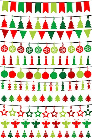 string lights fun - Christmas buntings and garlands Stock Photo - Budget Royalty-Free & Subscription, Code: 400-07822467