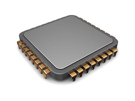 simsearch:400-07104194,k - 3d illustration of single microchip over white background Stock Photo - Budget Royalty-Free & Subscription, Code: 400-07823145