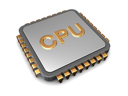 simsearch:400-09120941,k - 3d illustration of cpu chip over white background Stock Photo - Budget Royalty-Free & Subscription, Code: 400-07823146