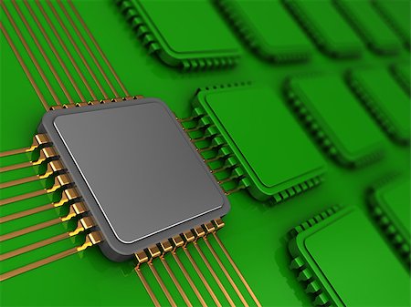 simsearch:400-07104194,k - 3d illustration of electronic board and main chip Stock Photo - Budget Royalty-Free & Subscription, Code: 400-07823148