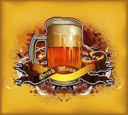 beer background, this illustration may be useful as designer work Fotografie stock - Microstock e Abbonamento, Codice: 400-07823206