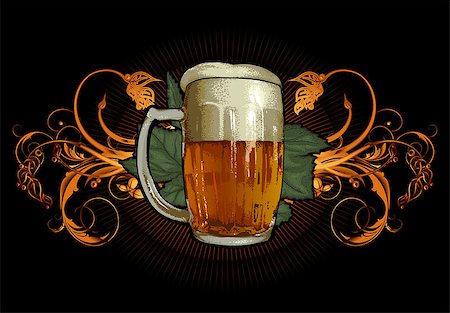 beer background, this illustration may be useful as designer work Fotografie stock - Microstock e Abbonamento, Codice: 400-07823200