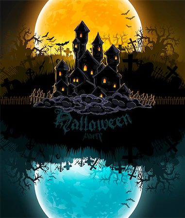 simsearch:400-08260546,k - Halloween background, this illustration may be useful as designer work Fotografie stock - Microstock e Abbonamento, Codice: 400-07823212