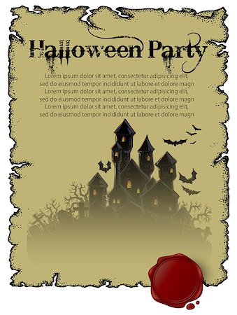 simsearch:400-08260546,k - Halloween background, this illustration may be useful as designer work Fotografie stock - Microstock e Abbonamento, Codice: 400-07823224