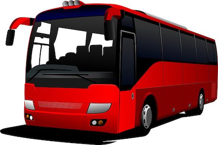 simsearch:400-04898575,k - Red city bus. Coach. Vector illustration Stock Photo - Budget Royalty-Free & Subscription, Code: 400-07823524