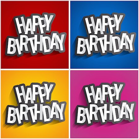 simsearch:400-07746196,k - Colorful Happy Birthday Greeting Card vector illustration Foto de stock - Super Valor sin royalties y Suscripción, Código: 400-07823548