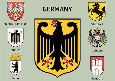 simsearch:640-02948141,k - Coat of arms. Cities in Germany. For you design Fotografie stock - Microstock e Abbonamento, Codice: 400-07823773