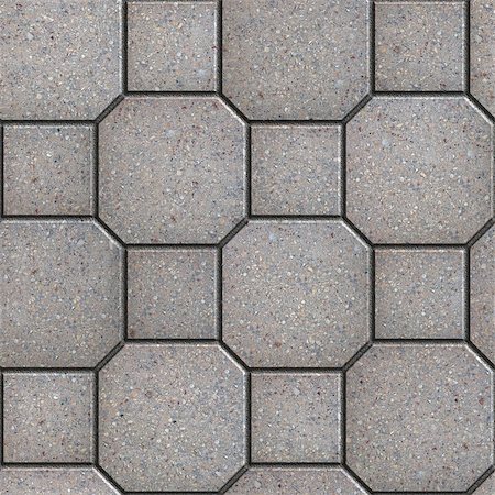 simsearch:400-08888374,k - Gray Square and Octagon Paving Slabs. Seamless Tileable Texture. Stock Photo - Budget Royalty-Free & Subscription, Code: 400-07823799