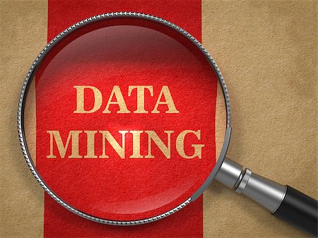 data mining - Data Mining through Magnifying Glass on Old Paper with Red Vertical Line. Stock Photo - Budget Royalty-Free & Subscription, Code: 400-07823811