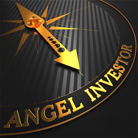 simsearch:400-07832378,k - Angel Investor - Business Concept. Golden Compass Needle on a Black Field. Photographie de stock - Aubaine LD & Abonnement, Code: 400-07823885