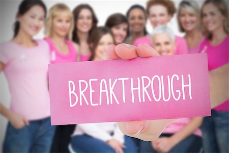 simsearch:400-06932887,k - Composite image for breast cancer awareness with text on card Fotografie stock - Microstock e Abbonamento, Codice: 400-07834721