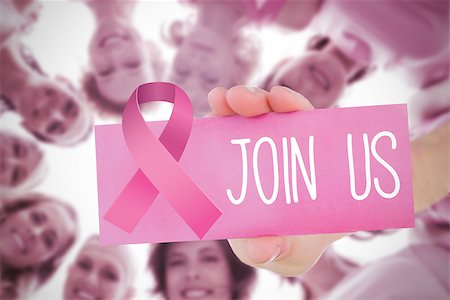 simsearch:400-06932887,k - Composite image for breast cancer awareness with text on card Fotografie stock - Microstock e Abbonamento, Codice: 400-07834809