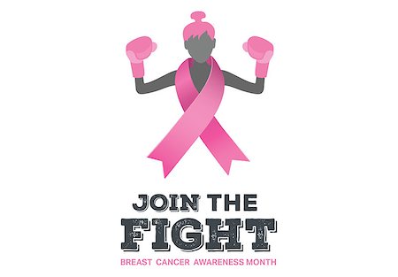 Breast cancer awareness message on white background Stock Photo - Budget Royalty-Free & Subscription, Code: 400-07835144