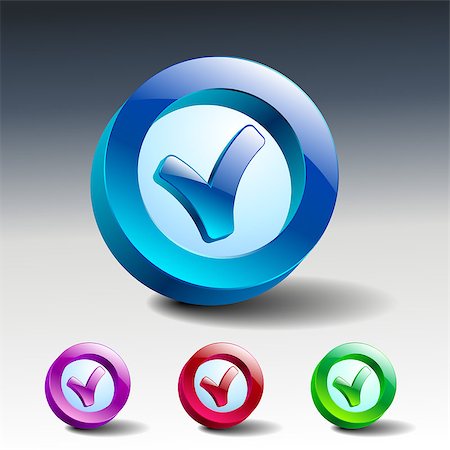 simsearch:400-05724136,k - Vector Tick Icon yes icon check checkmark ok Stock Photo - Budget Royalty-Free & Subscription, Code: 400-07835449