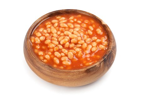 Canned beans in tomato sauce. Isolated on white Photographie de stock - Aubaine LD & Abonnement, Code: 400-07835931