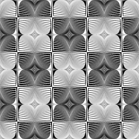 simsearch:400-08050029,k - Design seamless monochrome geometric pattern. Abstract textured background. Vector art Fotografie stock - Microstock e Abbonamento, Codice: 400-07836053